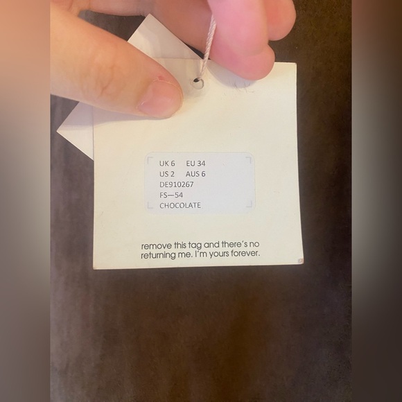 New!!! Missguided Chocolate Brown Faux Suede MIDI Cut-Out Dress Size 2 - Picture 8 of 12